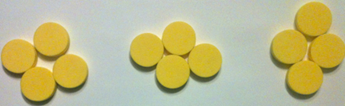 Three group of 4 chips